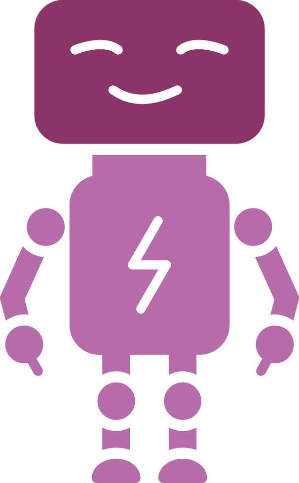 Bot Glyph Two Colour Icon vector