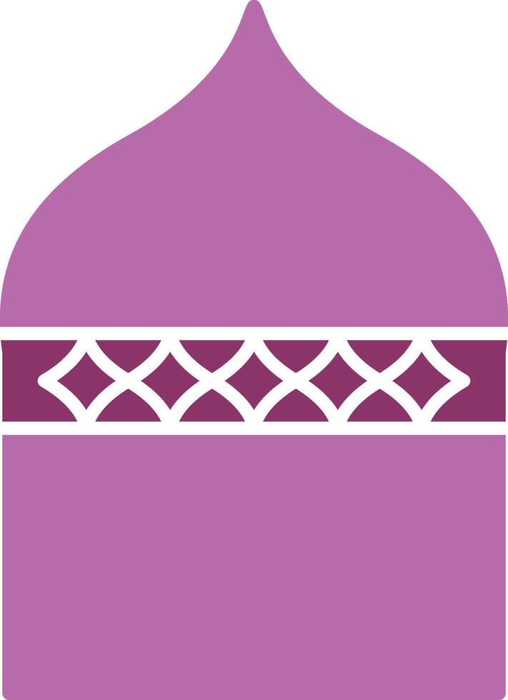Islamic Architecture Glyph Two Colour Icon vector