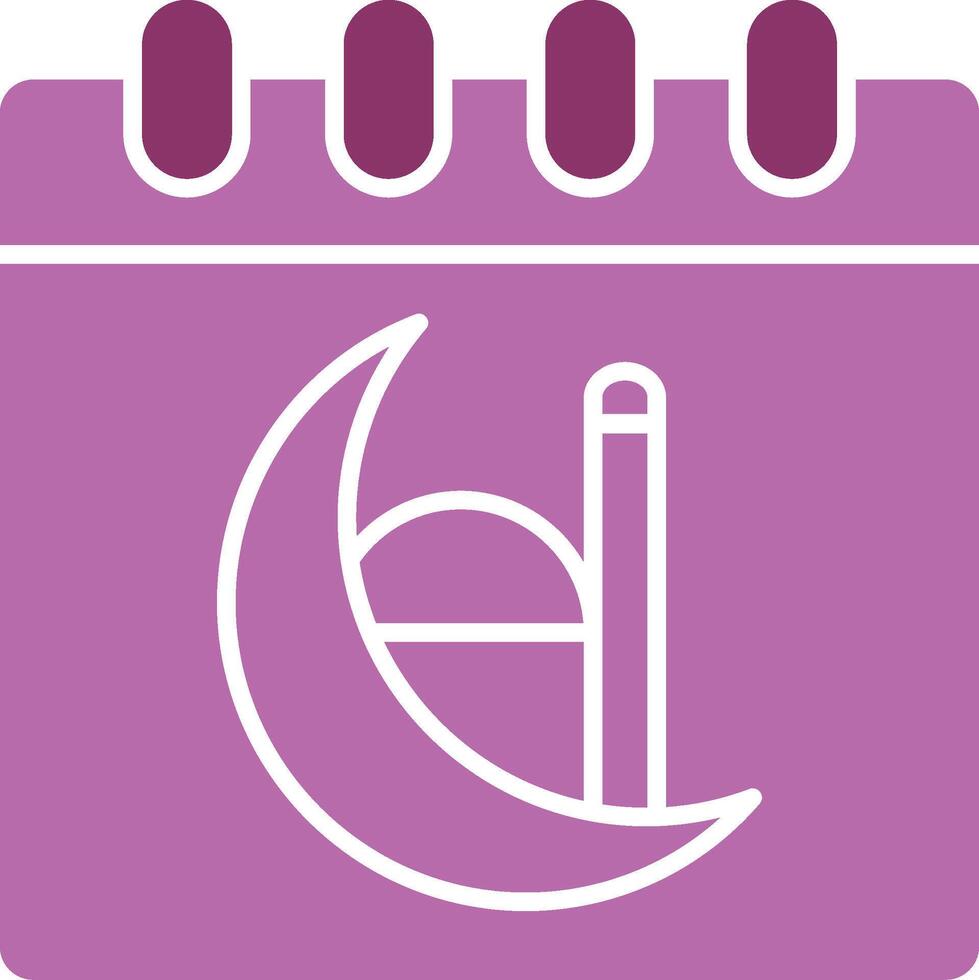 Calendar Glyph Two Colour Icon vector
