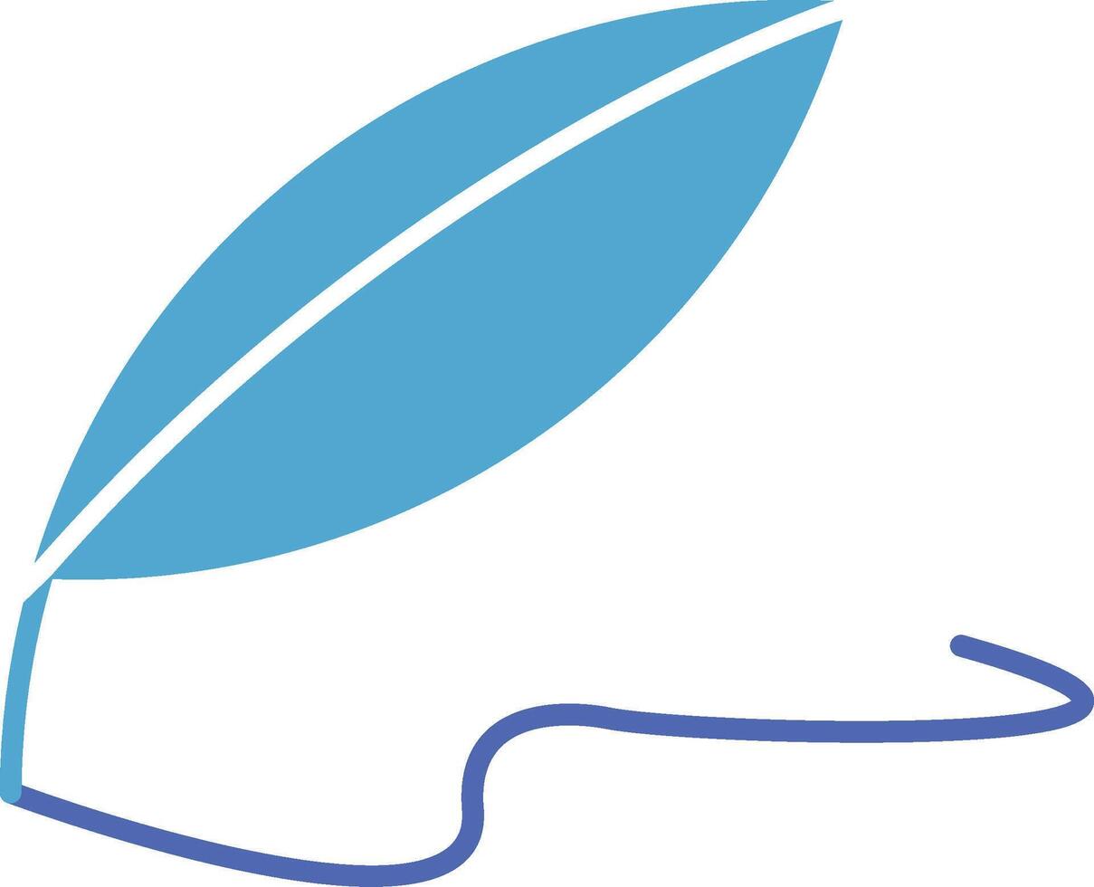 Quill Glyph Two Colour Icon vector