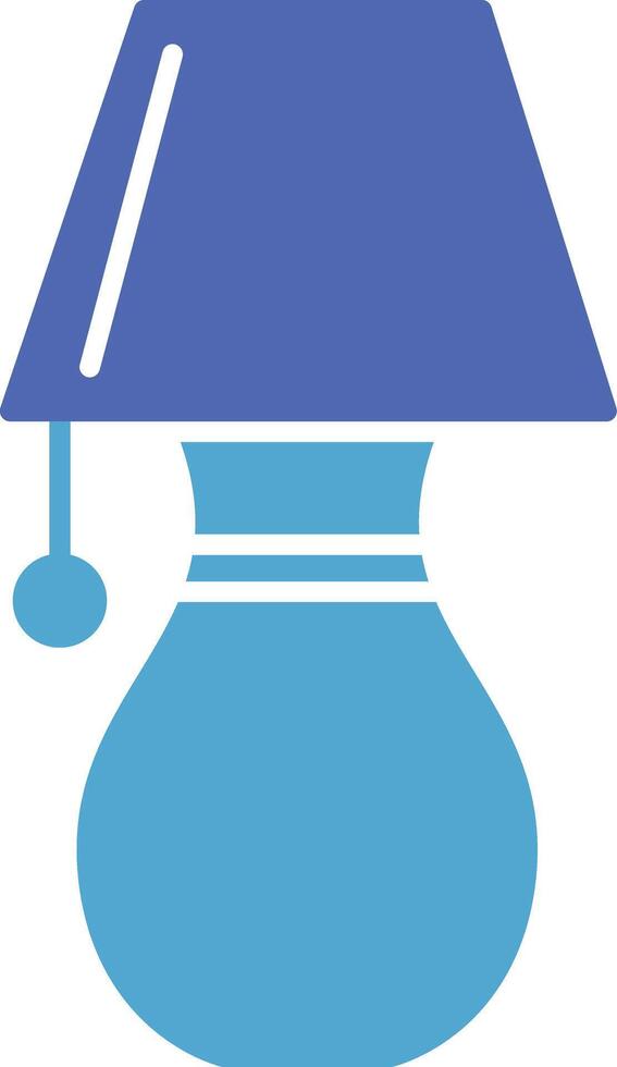 Table Lamp Glyph Two Colour Icon vector