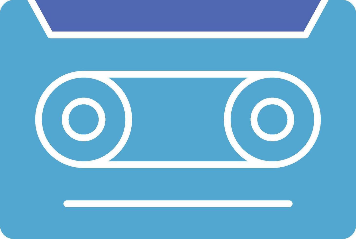 Cassette Glyph Two Colour Icon vector
