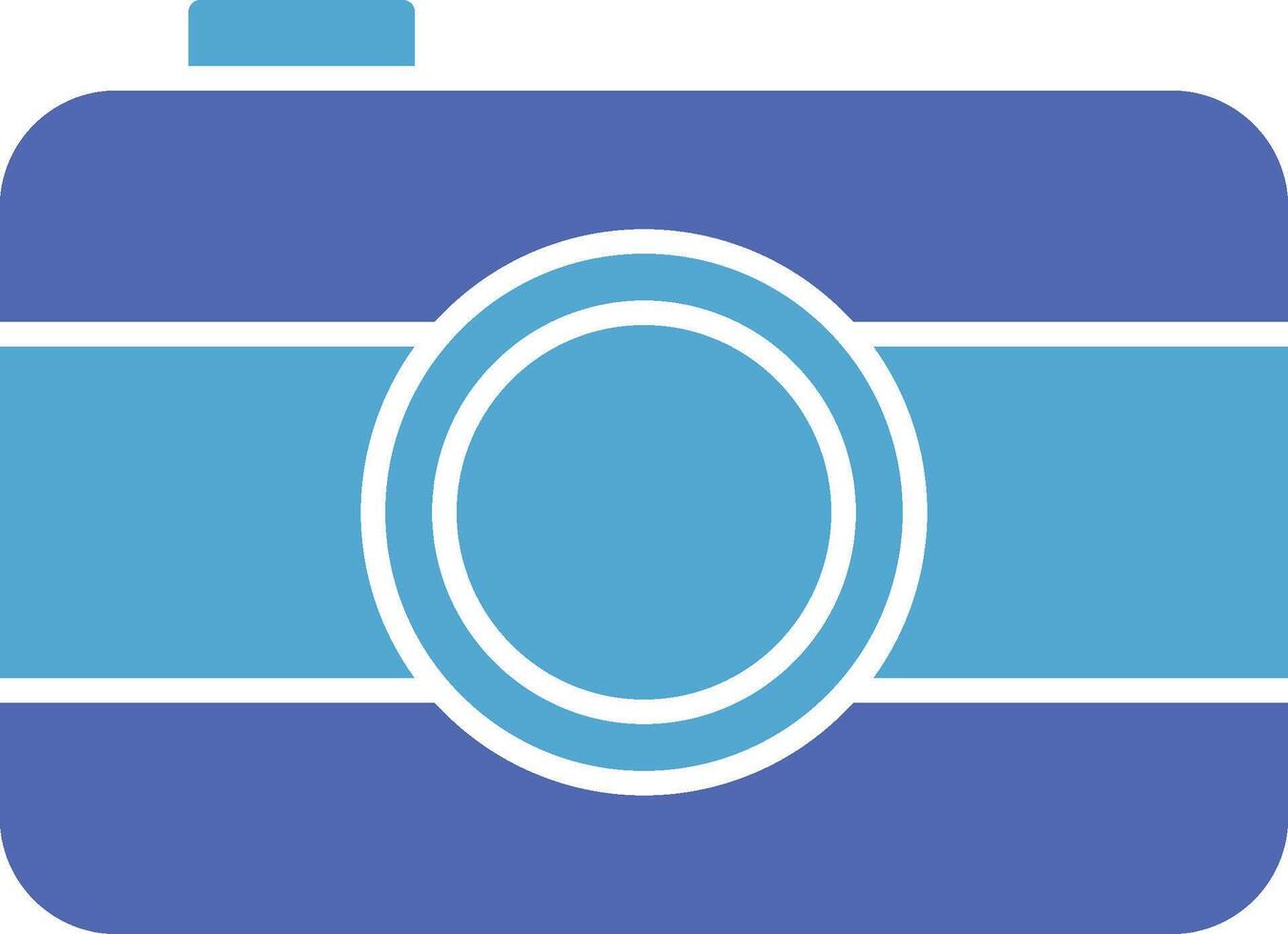 Old Came Glyph Two Colour Icon vector