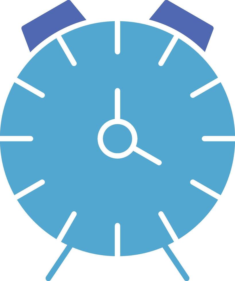 Alarm Clock Glyph Two Colour Icon vector