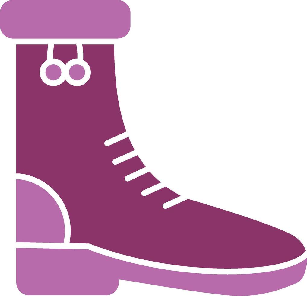 Rain Boots Glyph Two Colour Icon vector