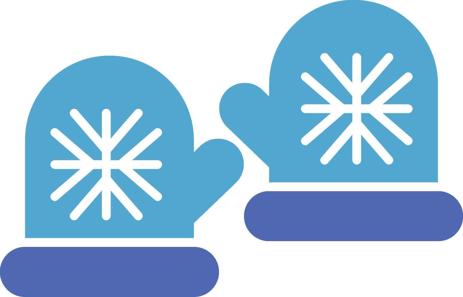 Winter Gloves Glyph Two Colour Icon vector