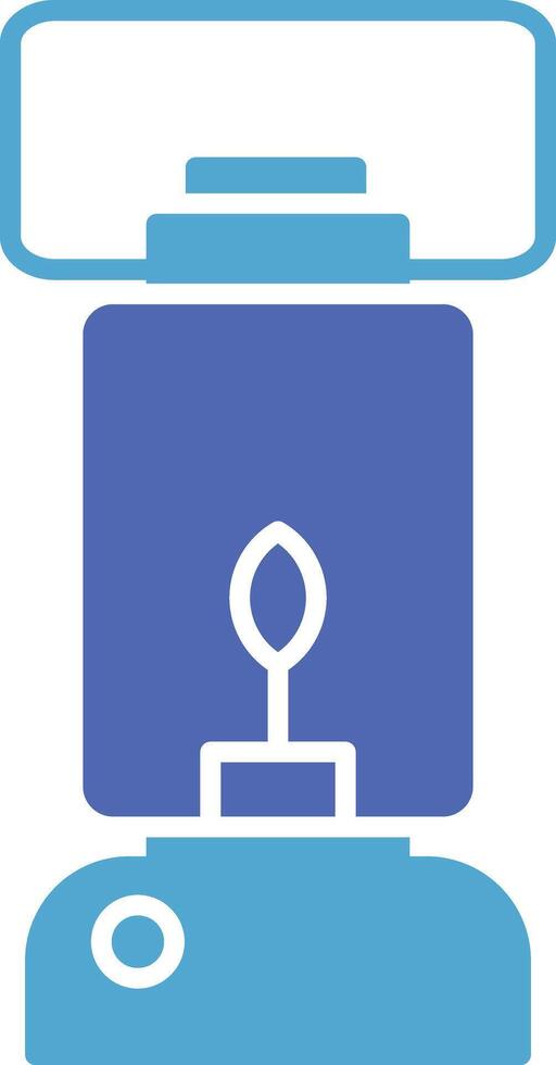 Oil Lamp Glyph Two Colour Icon vector