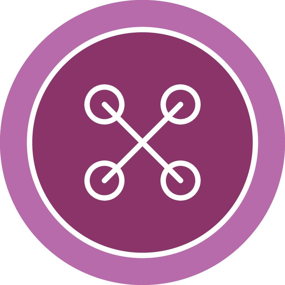 Cloth Button Glyph Two Colour Icon vector