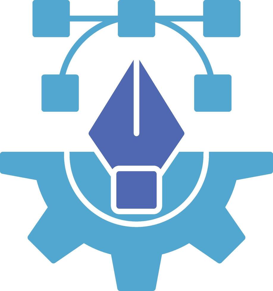 Creative Process Glyph Two Colour Icon vector