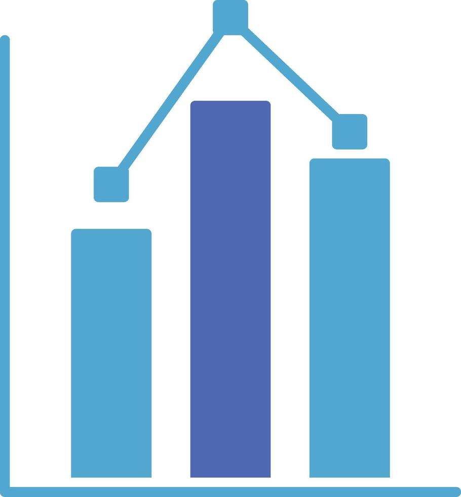 Statistics Glyph Two Colour Icon vector