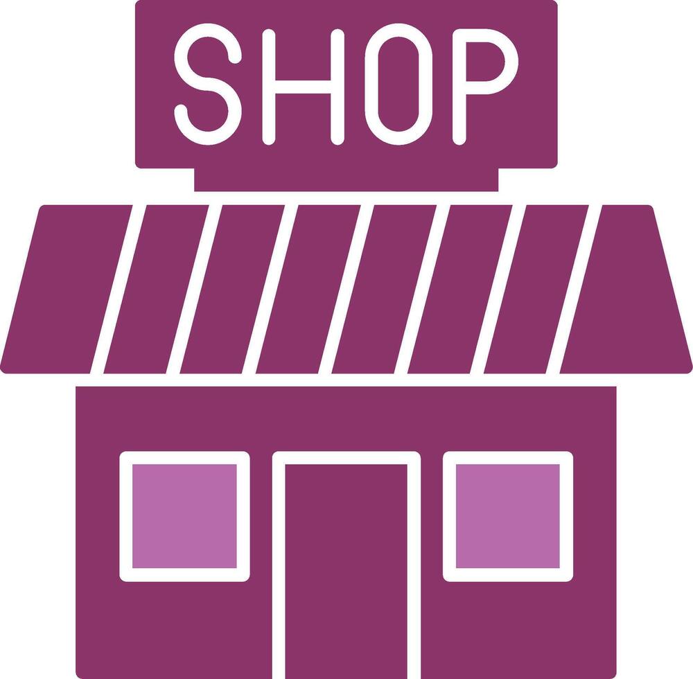 Shop Glyph Two Colour Icon vector