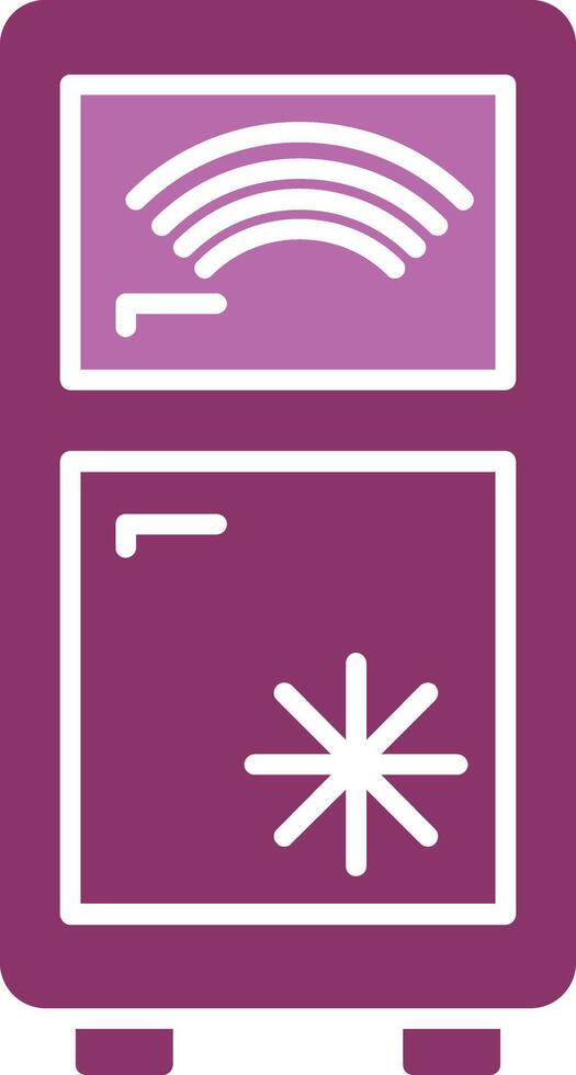 Smart Refrigerator Glyph Two Colour Icon vector