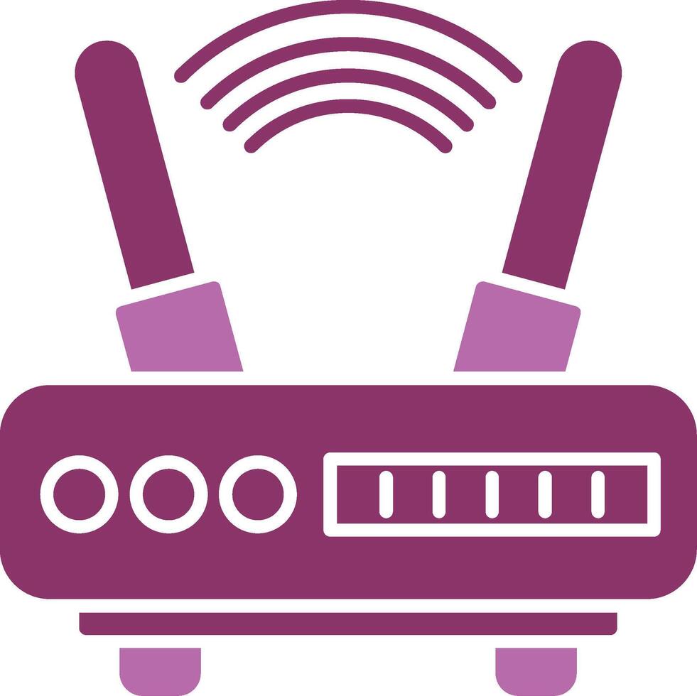 Wifi Glyph Two Colour Icon vector