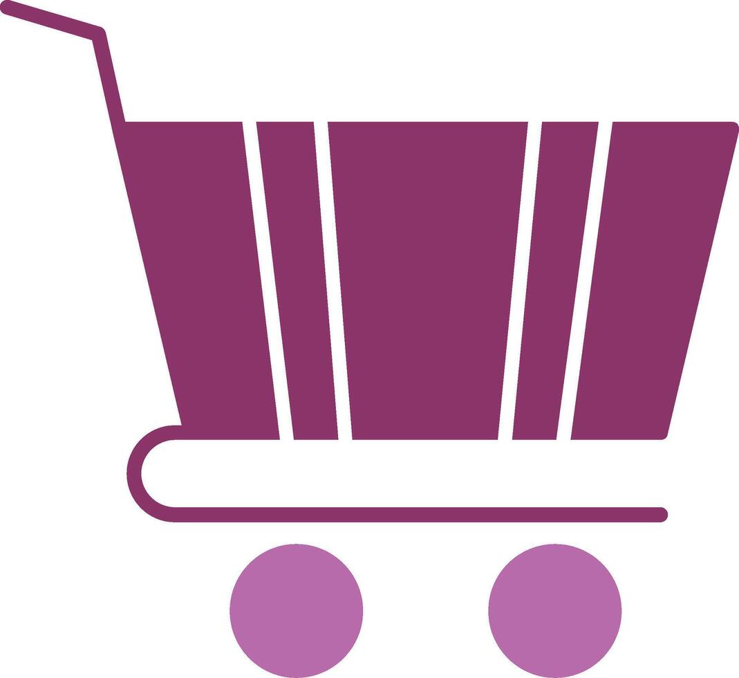 compras carro glifo dos color icono vector