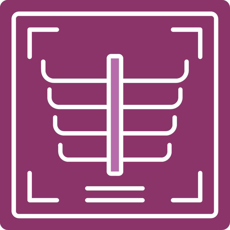 X-ray Glyph Two Colour Icon vector