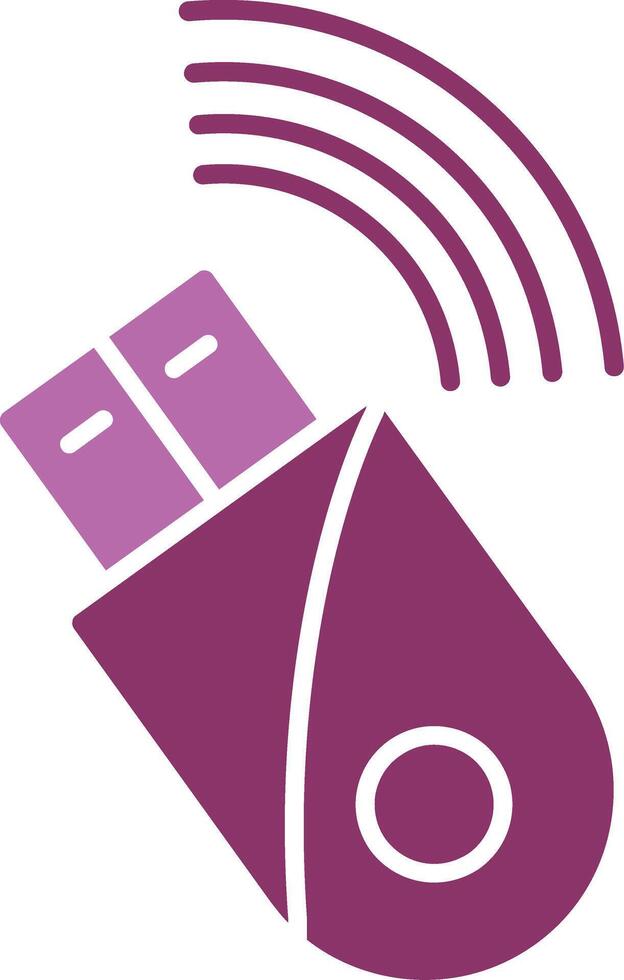 Usb Modem Glyph Two Colour Icon vector