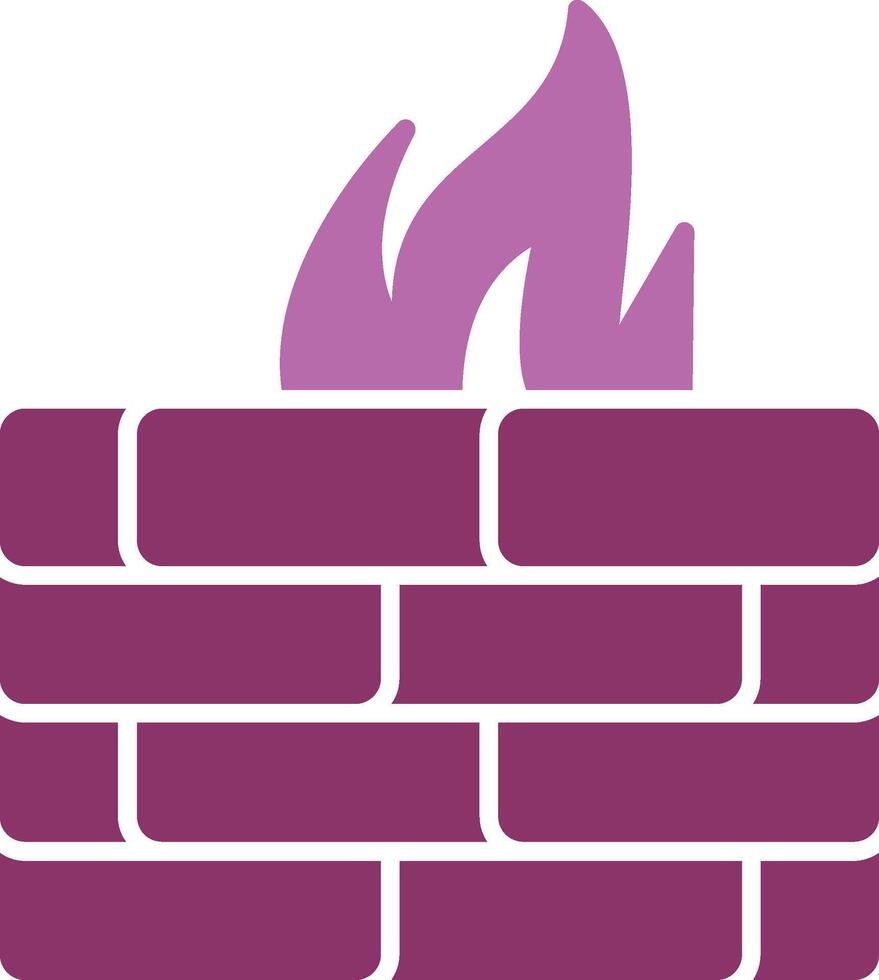 Firewall Glyph Two Colour Icon vector