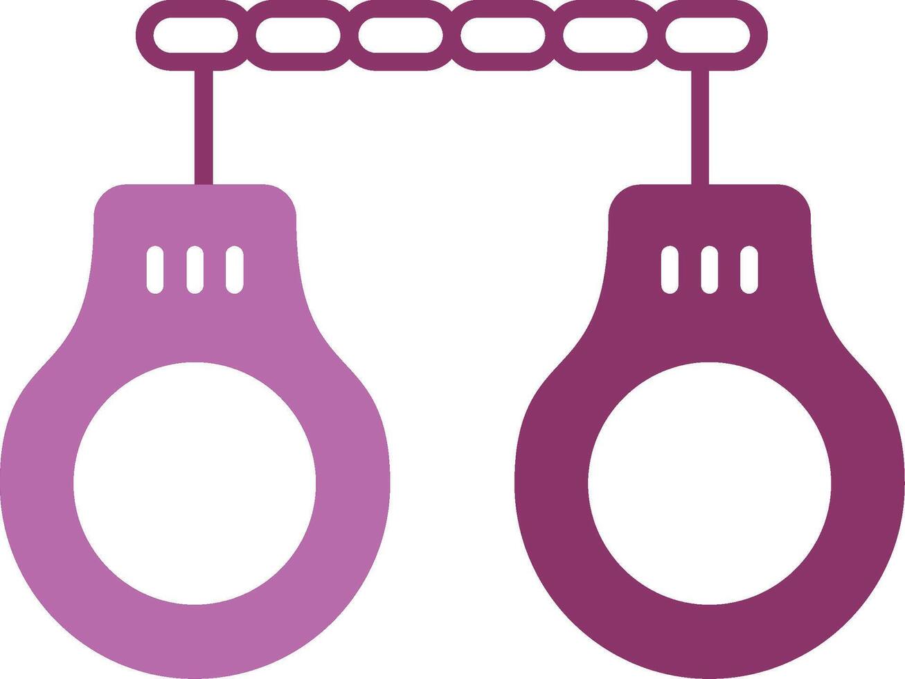 Handcuffs Glyph Two Colour Icon vector