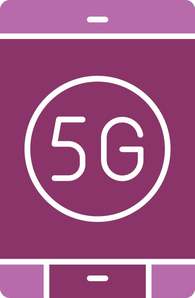 5g Glyph Two Colour Icon vector