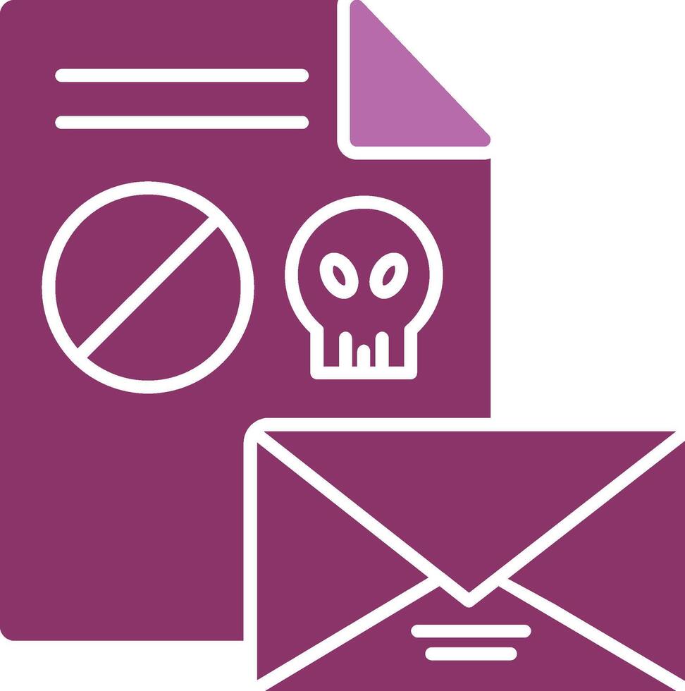 Spam Glyph Two Colour Icon vector