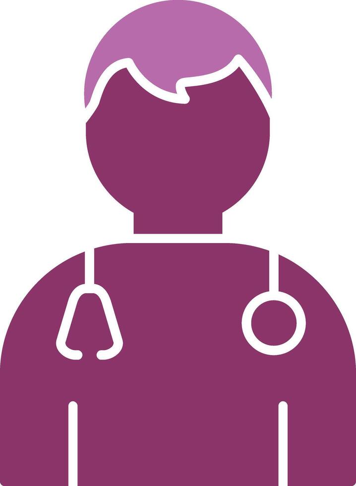 Doctor Glyph Two Colour Icon vector