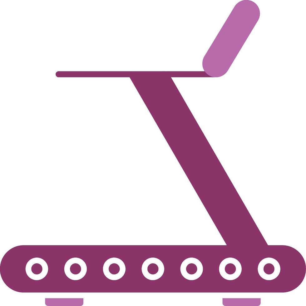 Treadmill Glyph Two Colour Icon vector