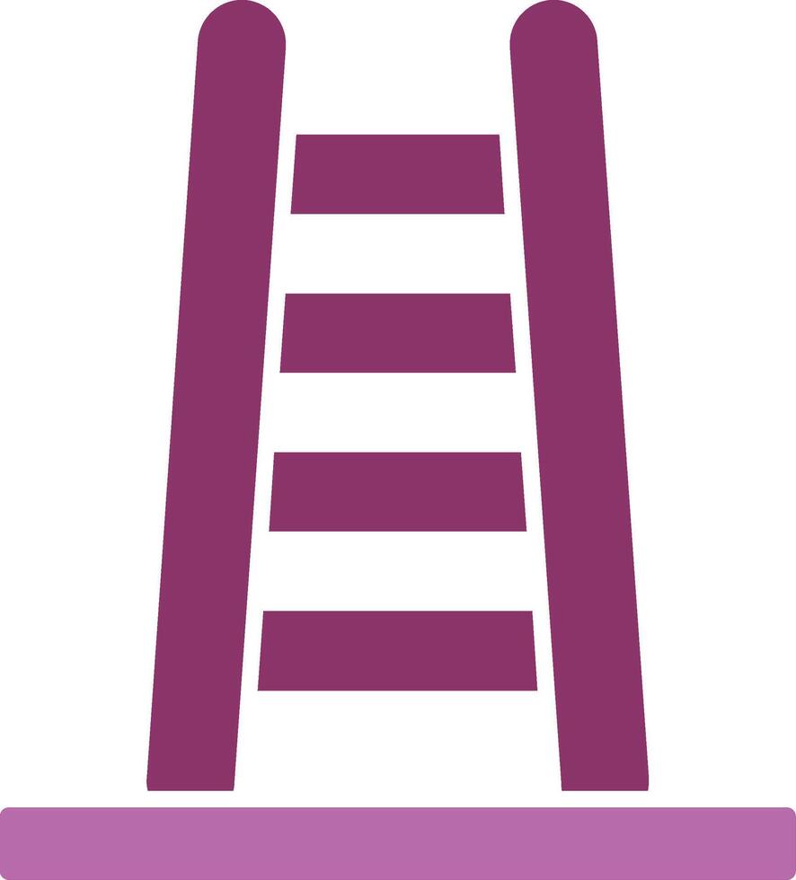 Step Ladder Glyph Two Colour Icon vector