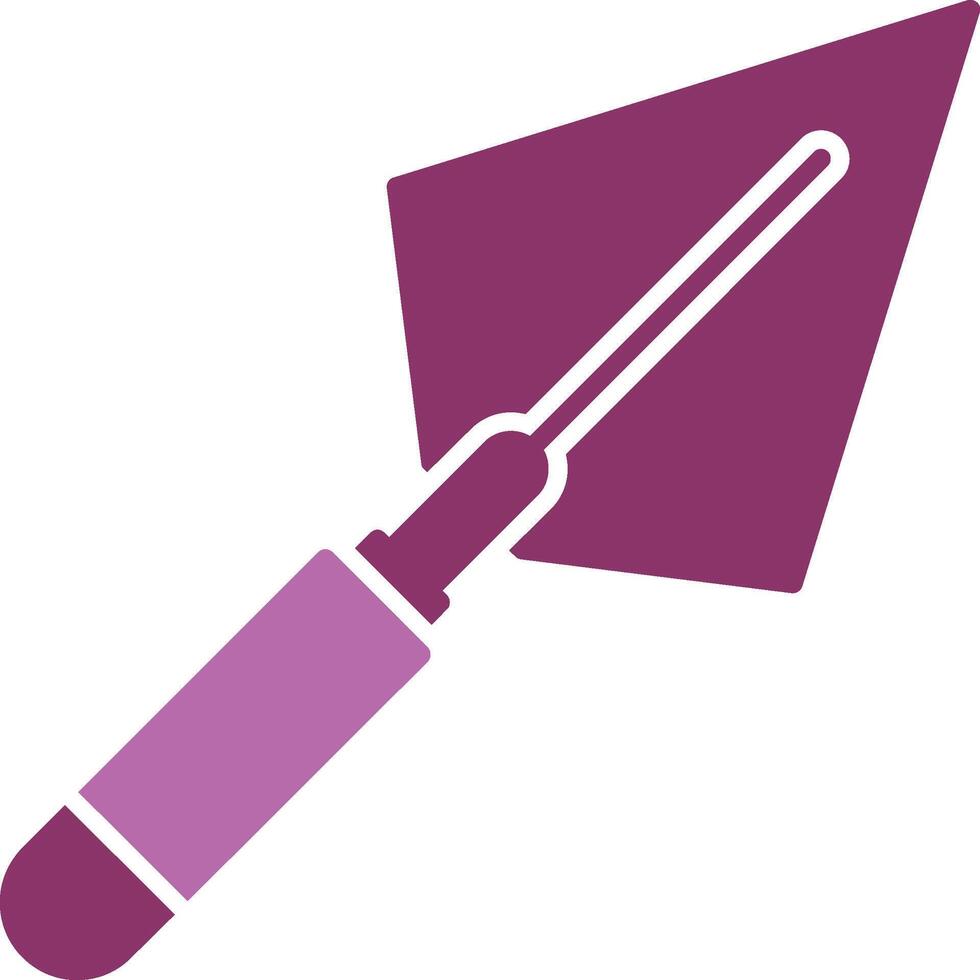 Trowel Glyph Two Colour Icon vector