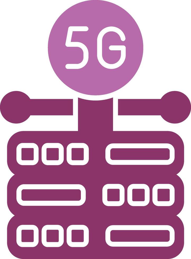 Server Glyph Two Colour Icon vector