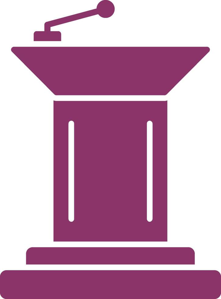 Podium Glyph Two Colour Icon vector