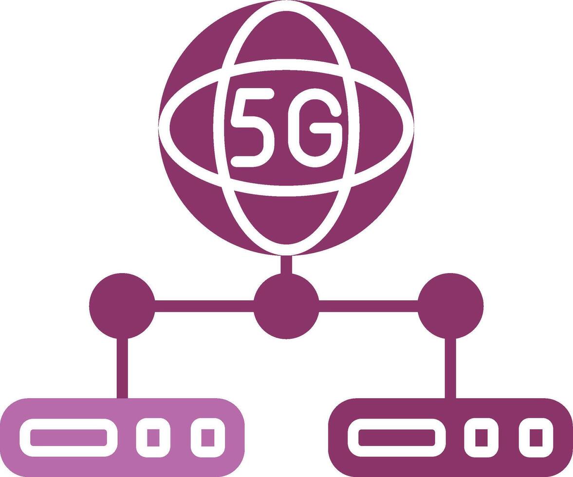 Network Server Glyph Two Colour Icon vector