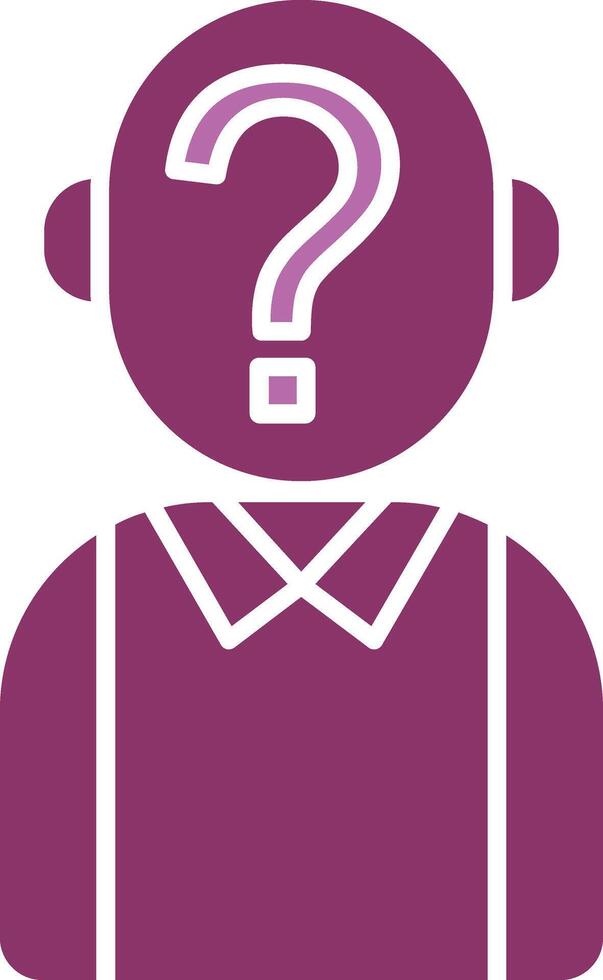 Suspect Glyph Two Colour Icon vector