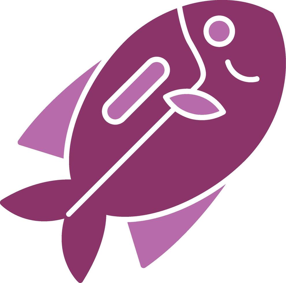 Surgeonfish Glyph Two Colour Icon vector