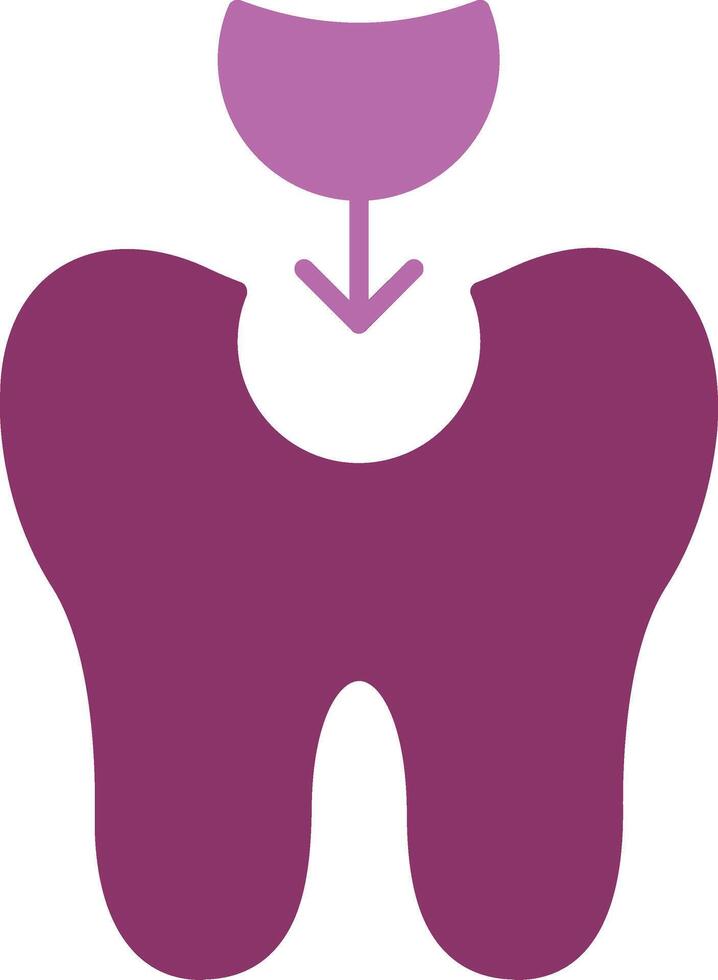 Tooth Filling Glyph Two Colour Icon vector