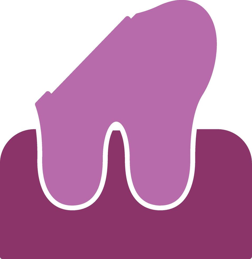 Dental Caries Glyph Two Colour Icon vector