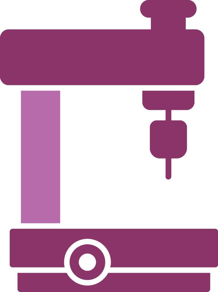 Milling Machine Glyph Two Colour Icon vector