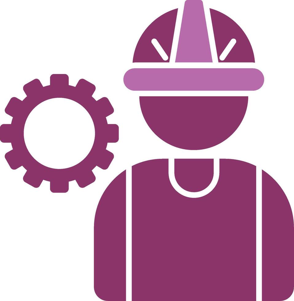 Worker Glyph Two Colour Icon vector