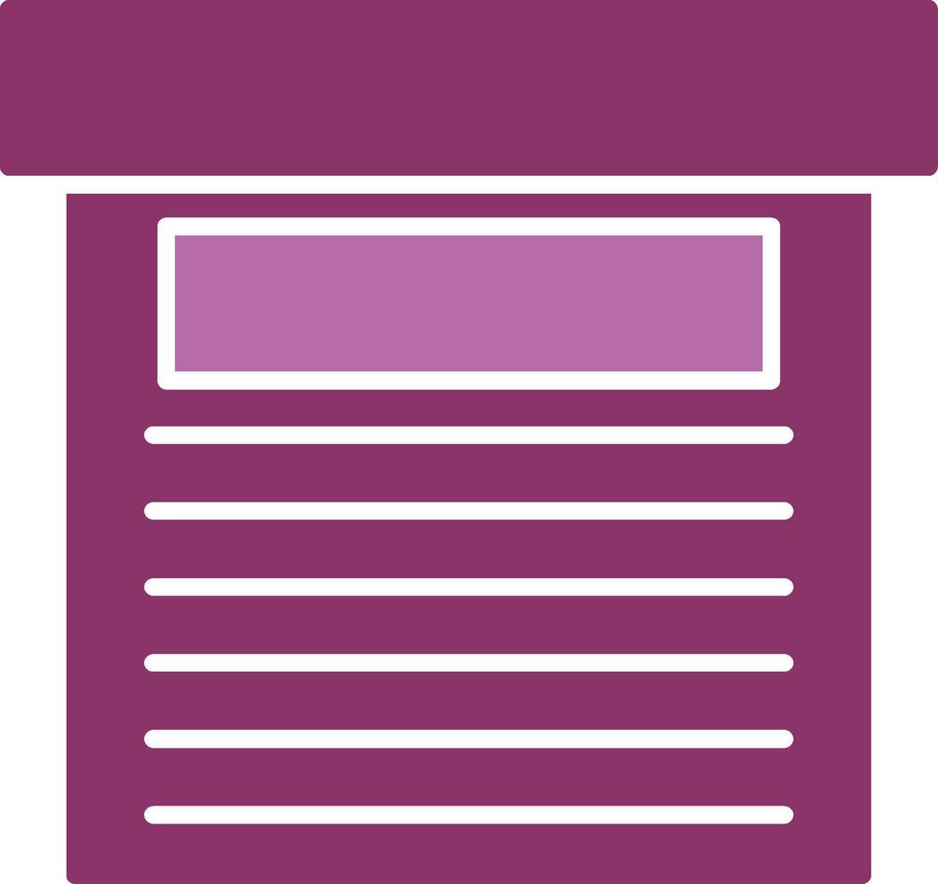 Storage Box Glyph Two Colour Icon vector