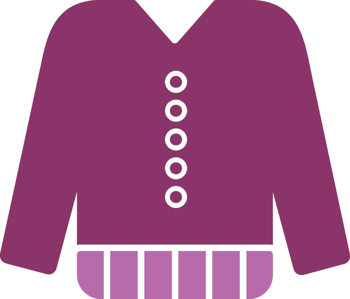 Sweater Glyph Two Colour Icon vector
