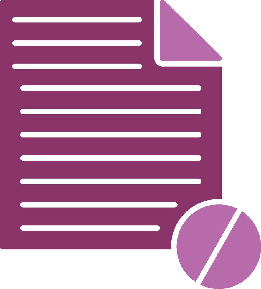 Blocked Glyph Two Colour Icon vector