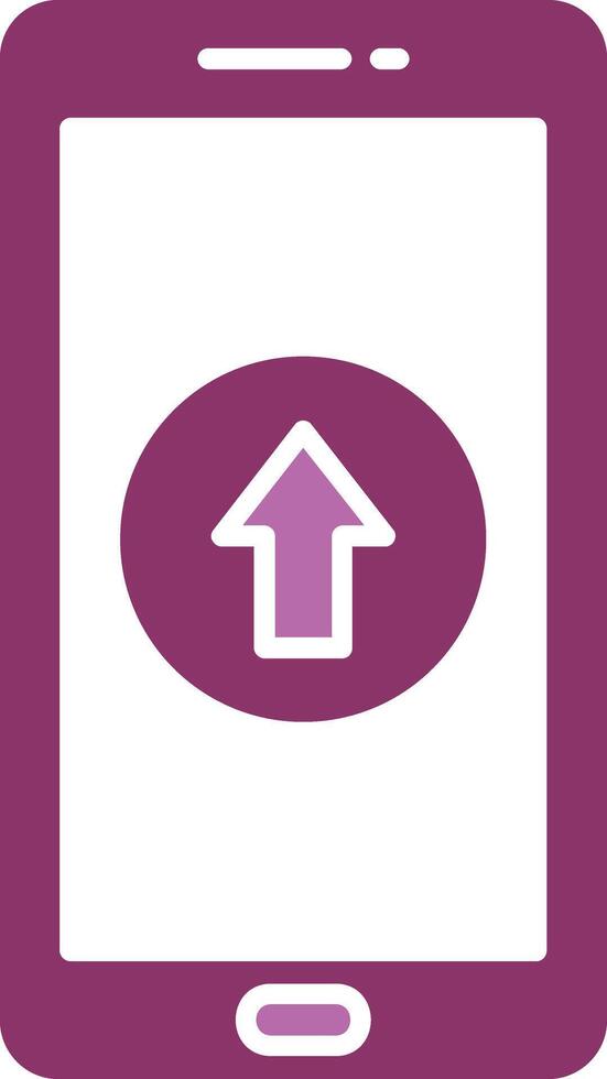 Upload Glyph Two Colour Icon vector