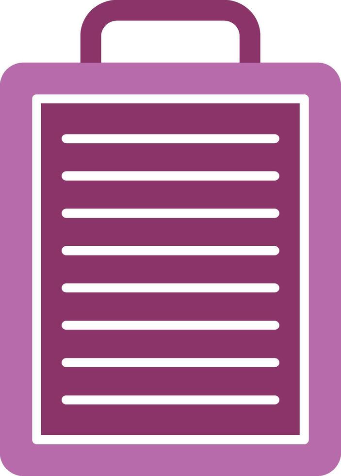 Clipboard Glyph Two Colour Icon vector