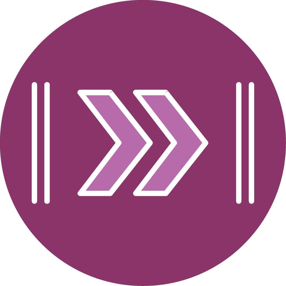 Fast Forward Glyph Two Colour Icon vector