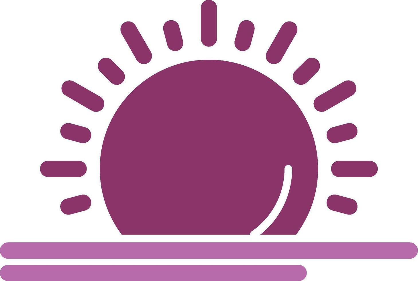 Sun Glyph Two Colour Icon vector