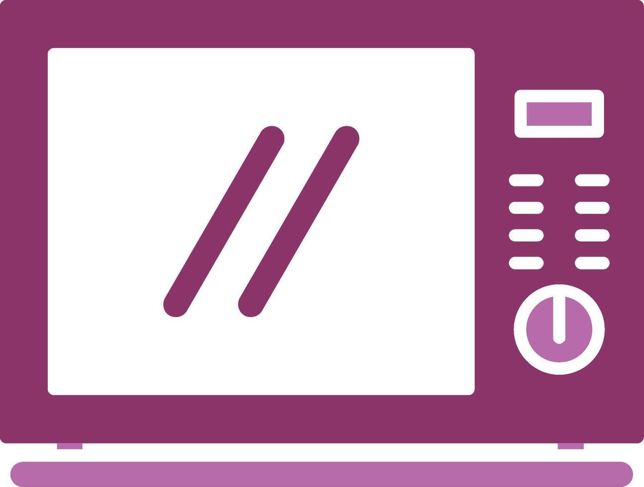 Microwave Glyph Two Colour Icon vector