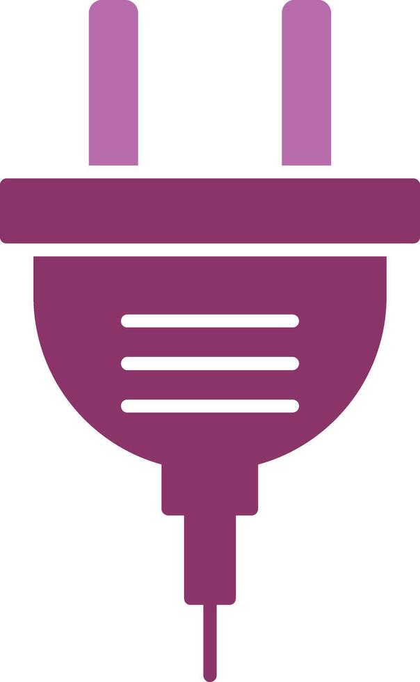 Power Plug Glyph Two Colour Icon vector