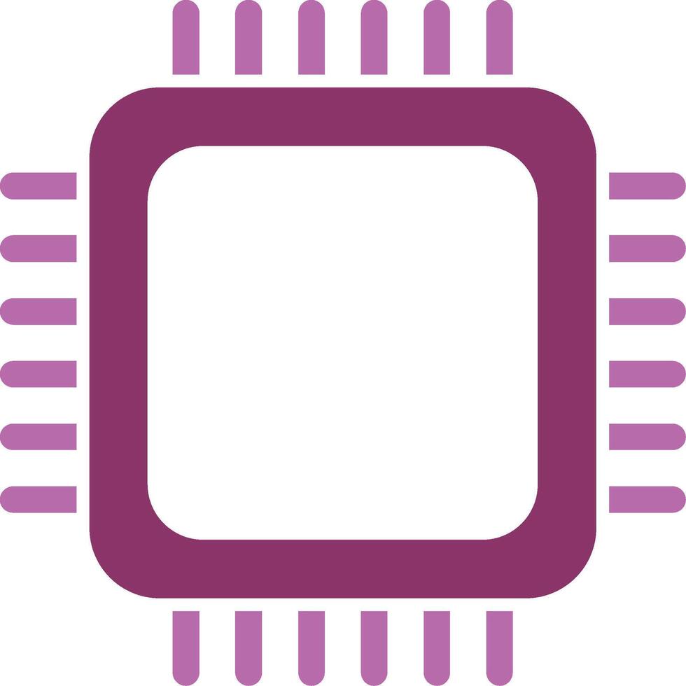 CPU Glyph Two Colour Icon vector