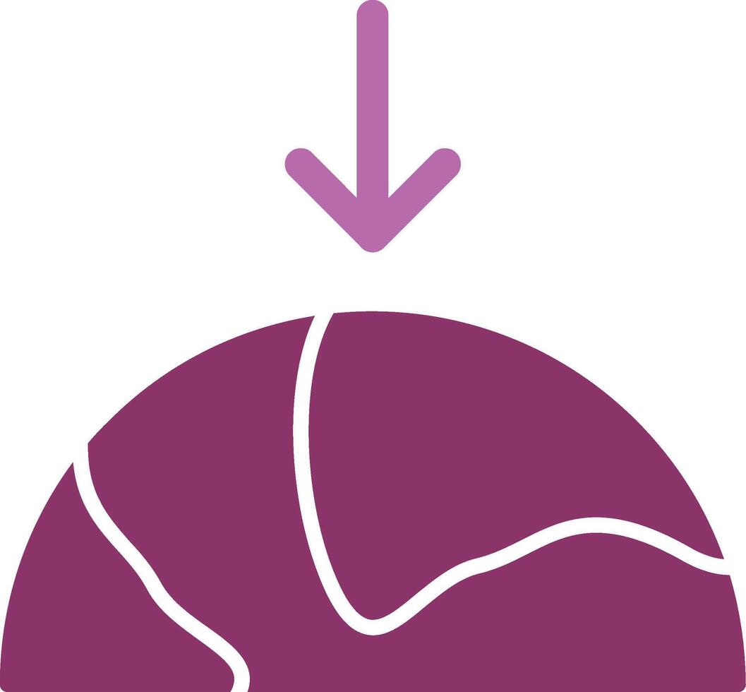 Gravity Glyph Two Colour Icon vector