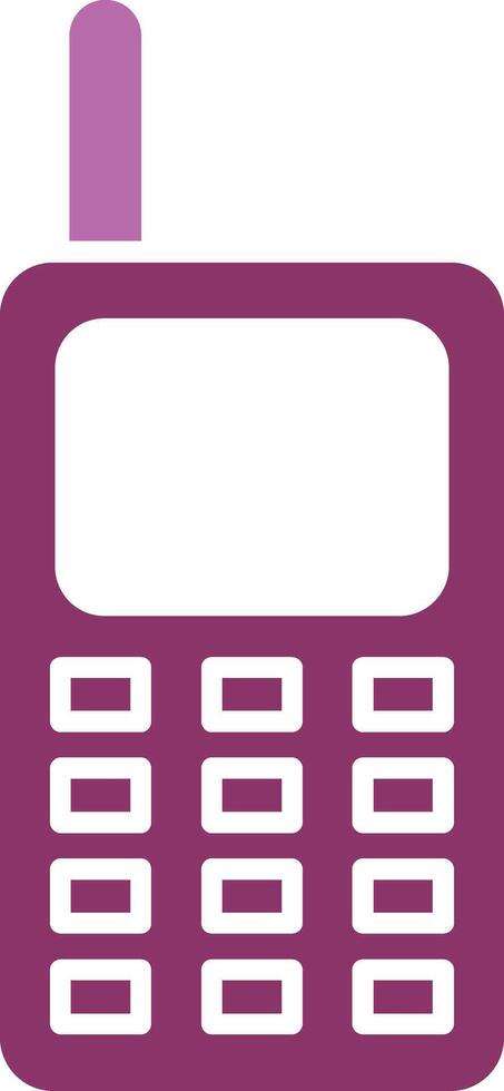 Walkie Talkie Glyph Two Colour Icon vector