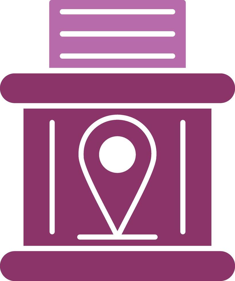 Telephone Booth Glyph Two Colour Icon vector